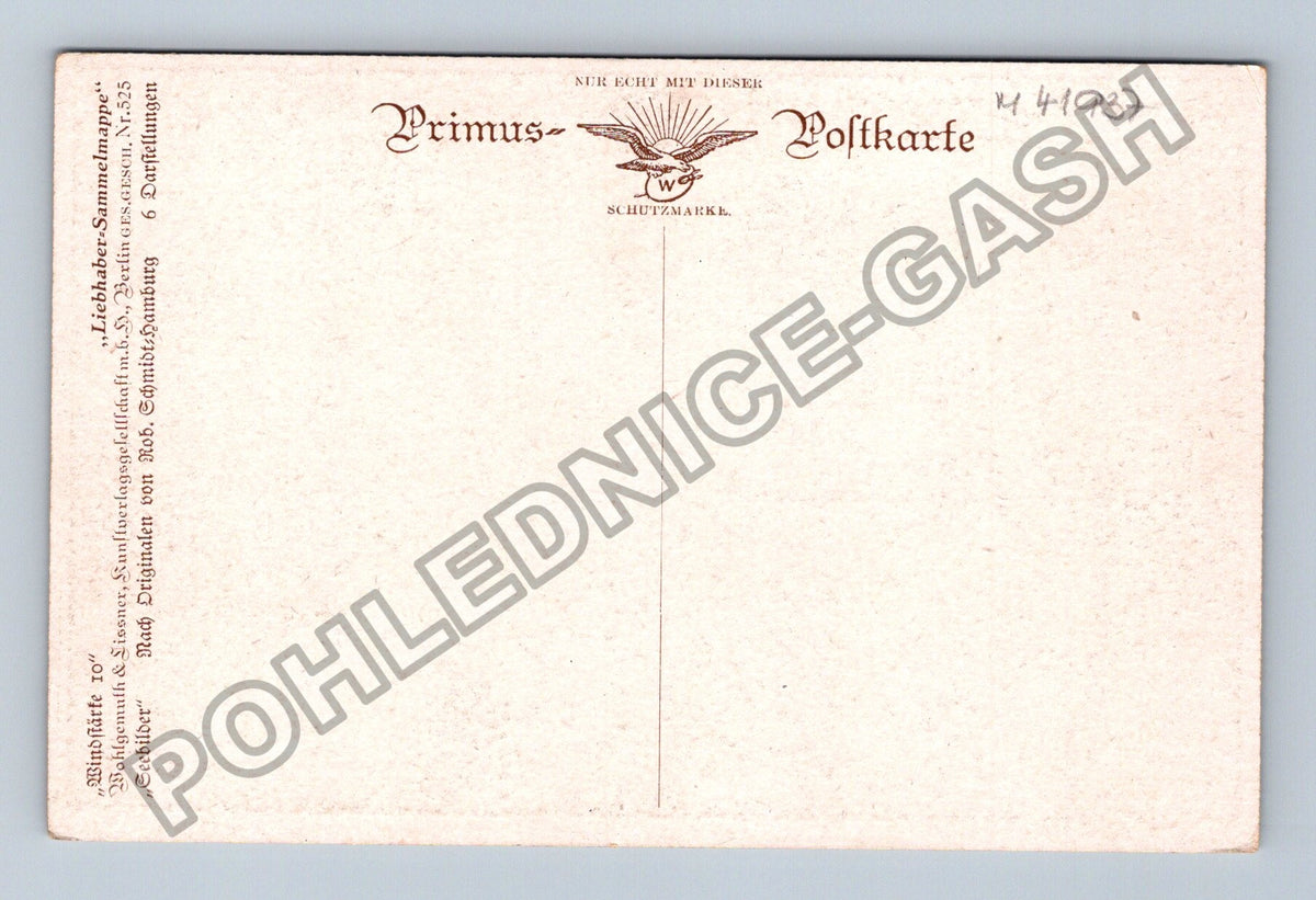 Pohlednice Německo bouřlivé moře malba Rob Schmidt (M41937)