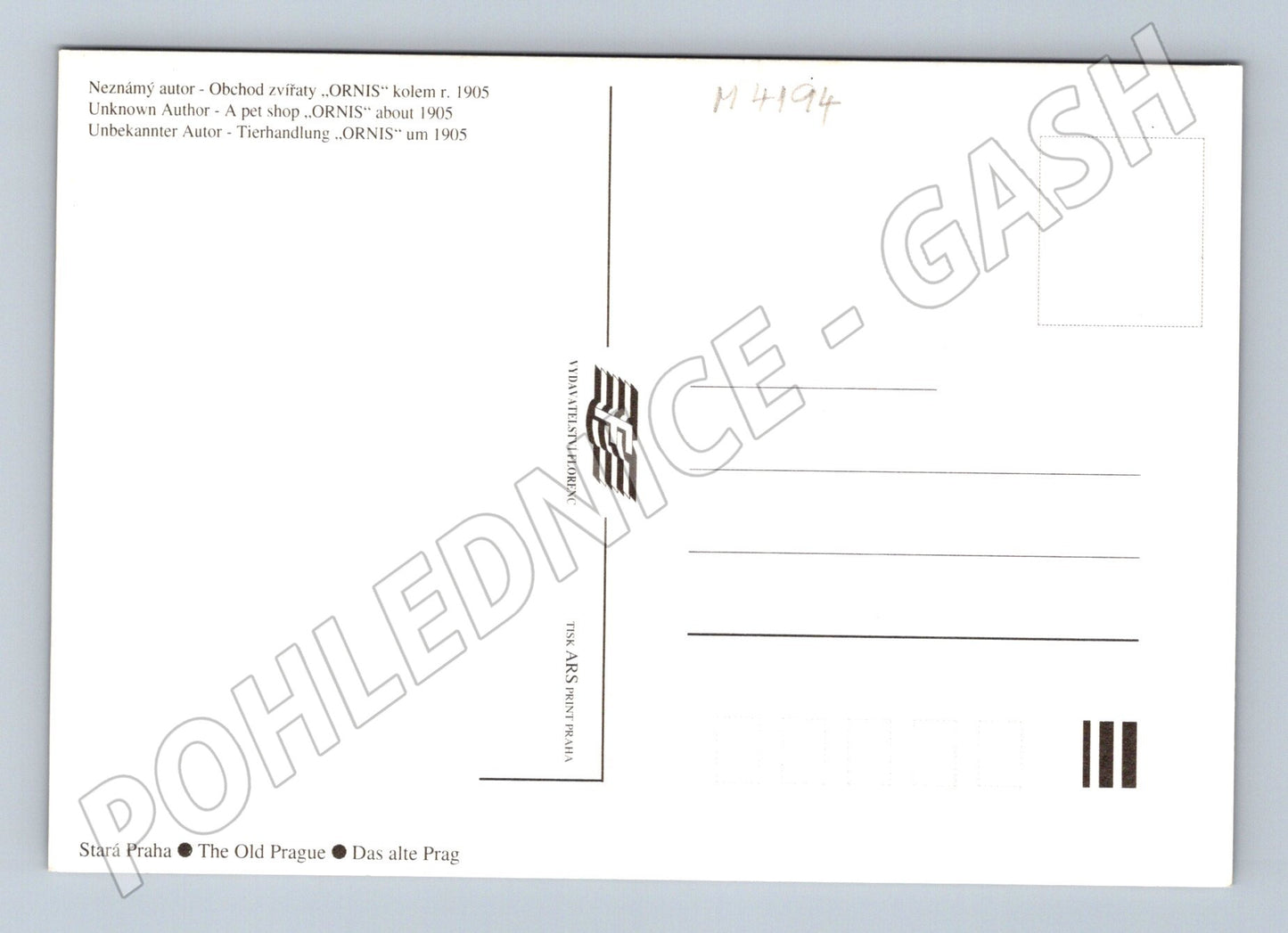 Pohlednice Praha obchod ORNIS starý motiv (M4194)