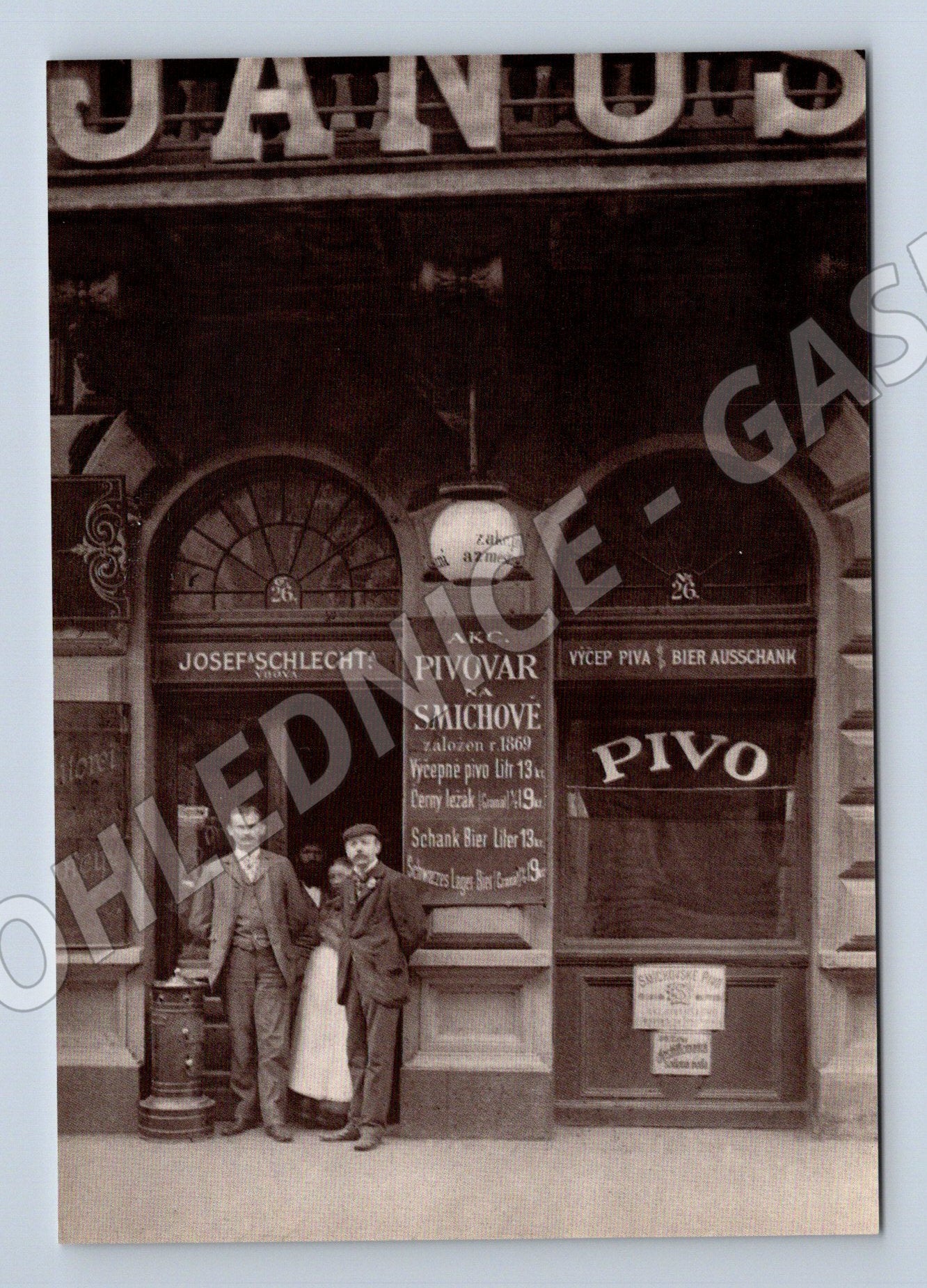 Pohlednice Praha pivovar Smíchov starý motiv (M4195)