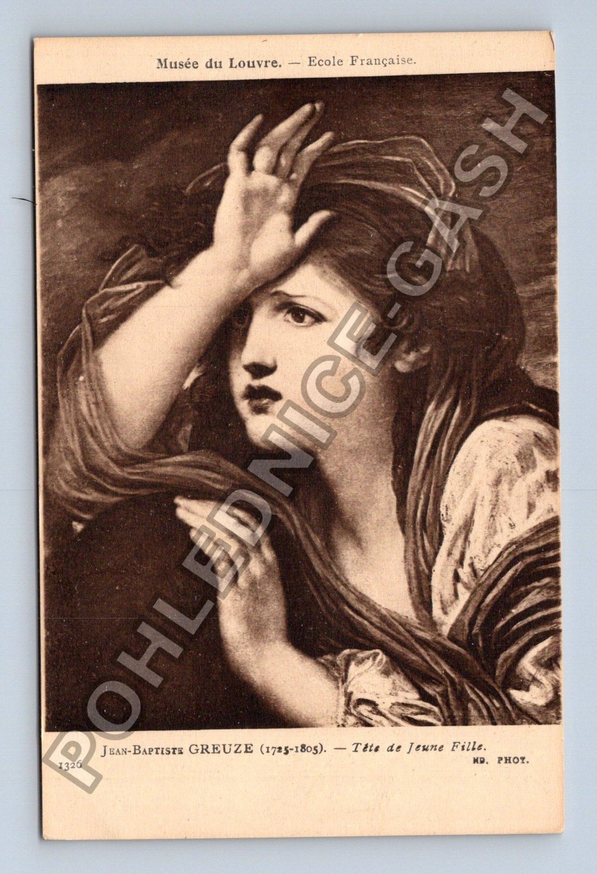 Pohlednice Musée du Louvre Ecole Française Tête de Jeune (M41954)