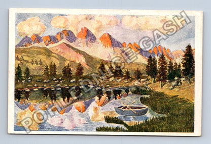 Pohlednice Itálie Lago di S Pellegrino Moena 1910 (M41961)