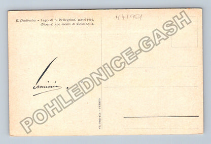 Pohlednice Itálie Lago di S Pellegrino Moena 1910 (M41961)