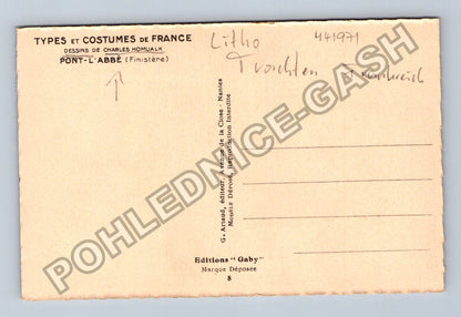 Pohlednice Francie Pont-lAbbé bretaňské kroje (M41971)