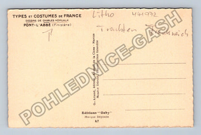 Pohlednice Francie Pont-lAbbé bretaňské kroje (M41972)