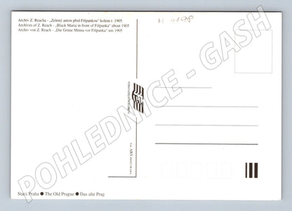 Pohlednice Praha vězeňský kočár starý motiv (M4198)
