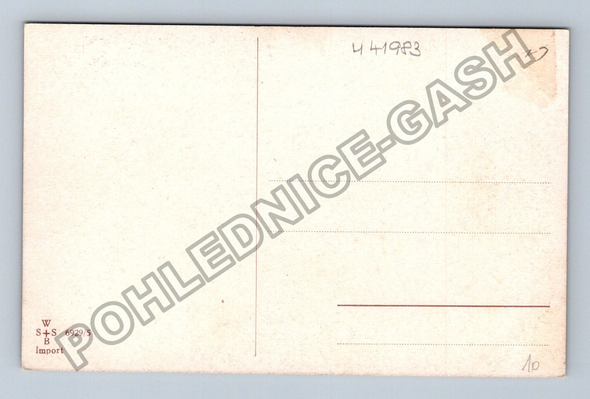 Pohlednice Zahradní scéna s fontánou a ženami (M41983)