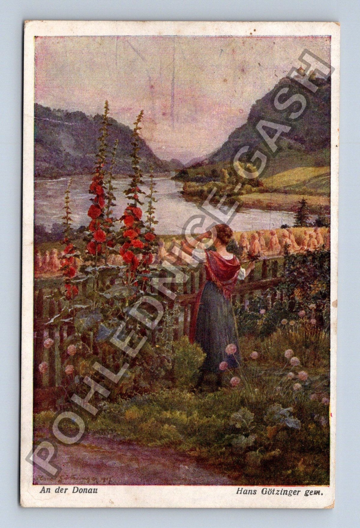 Pohlednice Rakousko An der Donau Hans Götzinger 1919 (M41985)