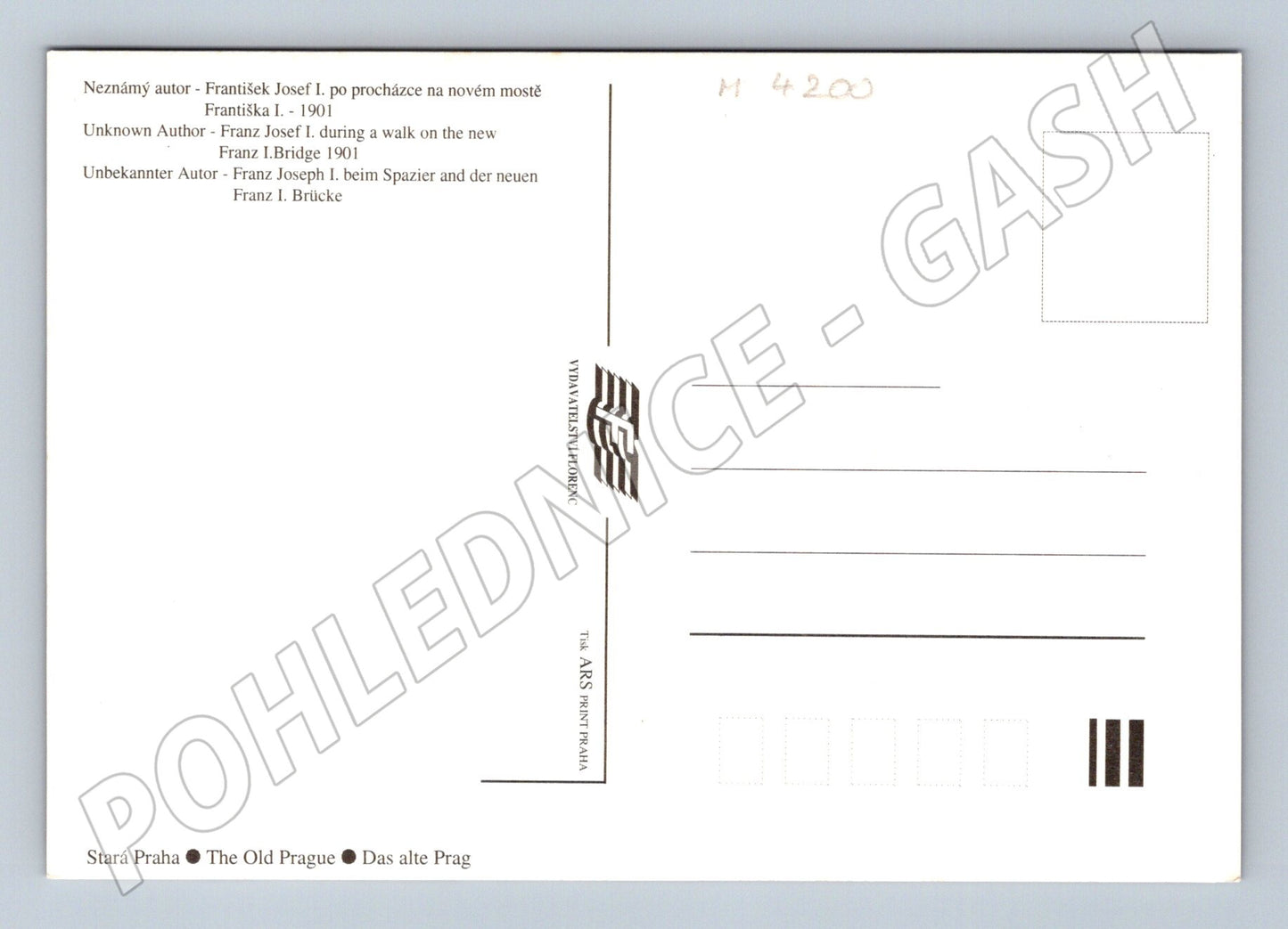 Pohlednice Praha František Josef I most 1901 (M4200)