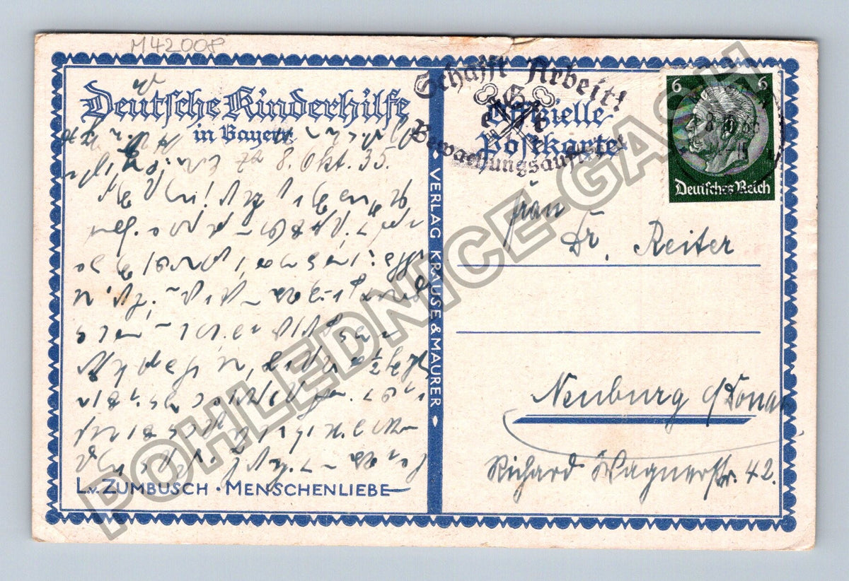 Pohlednice Německo Deutsche Kinderhilfe L.W. ZUMBUSCH (M42008)