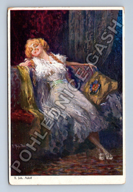 Pohlednice T Joh Adolf Ležící žena Optimus 1923 (M42022)