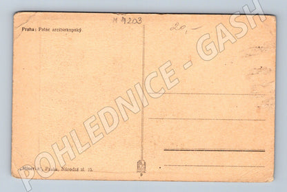 Pohlednice Praha Arcibiskupský palác starý motiv (M4203)