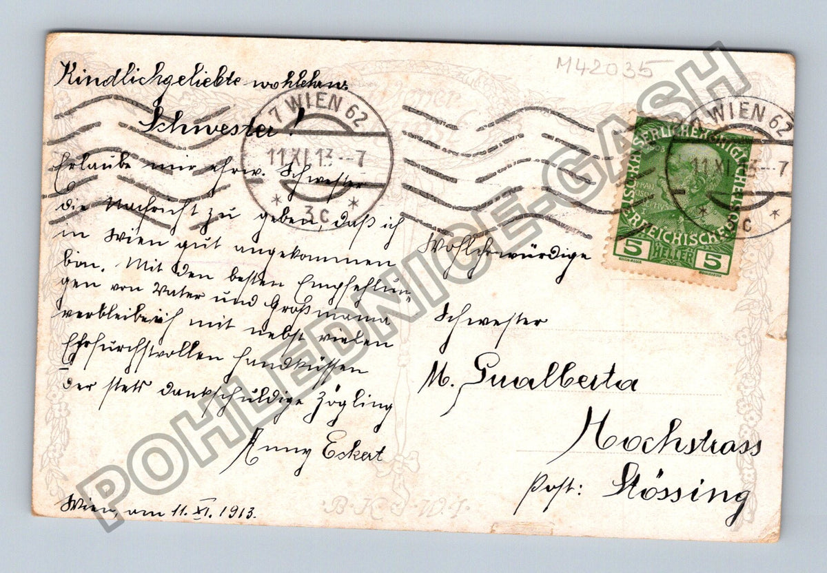 Pohlednice Rakousko Der Blütenbaum am Weiher 1913 (M42035)