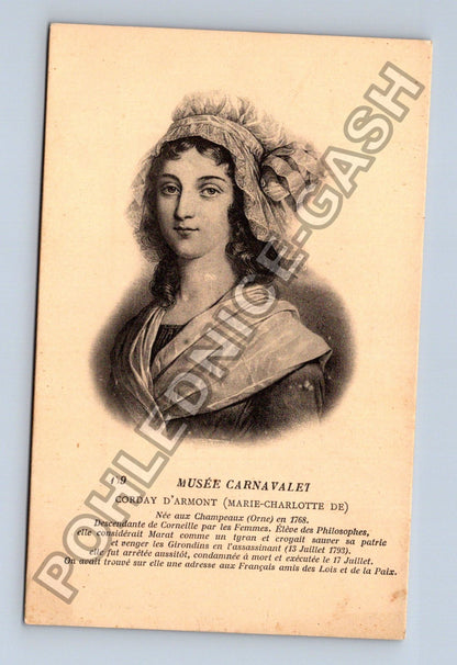 Pohlednice Francie Marie-Charlotte Corday Musée Carnavalet (M42043)