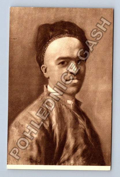 Pohlednice Švýcarsko Ženeva Jean-Etienne Liotard autoportrét (M42056)