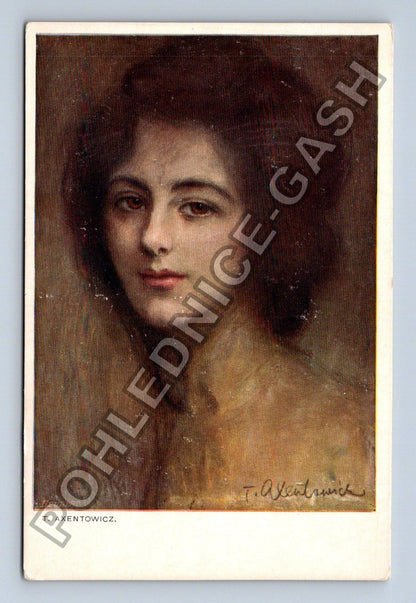 Pohlednice Polsko Wieliczka T. Axentowicz portrét ženy 1909 (M42063)