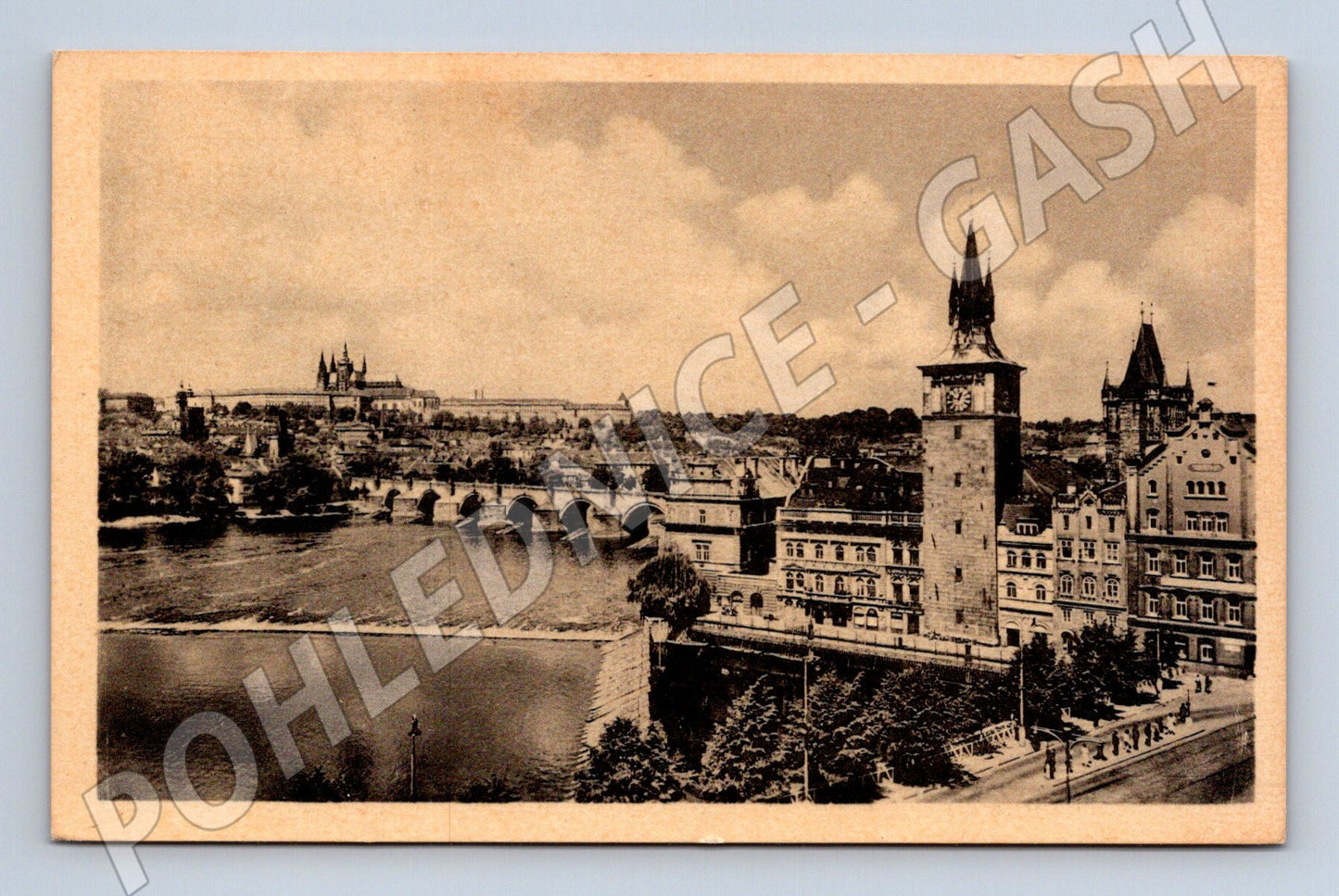 Pohlednice Praha Karlův most Hradčany historický (M4207)