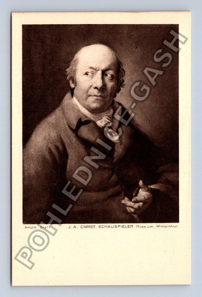 Pohlednice J A Christ herec Anton Graff (M42078)