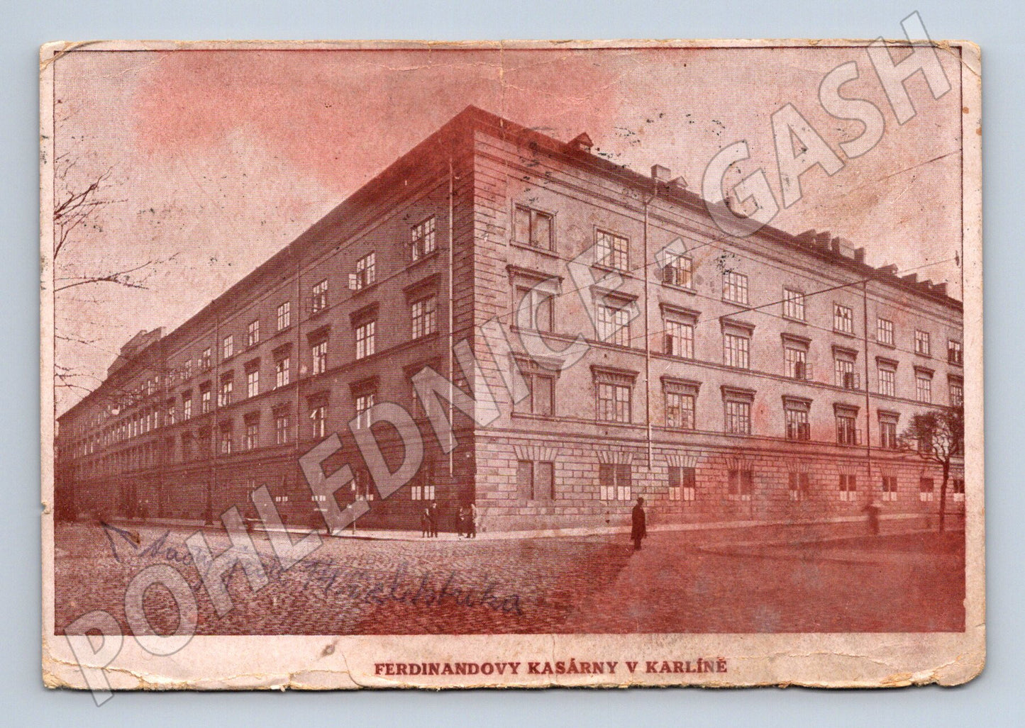 Pohlednice Praha Ferdinandovy kasárny Karlín historický motiv (M4210)