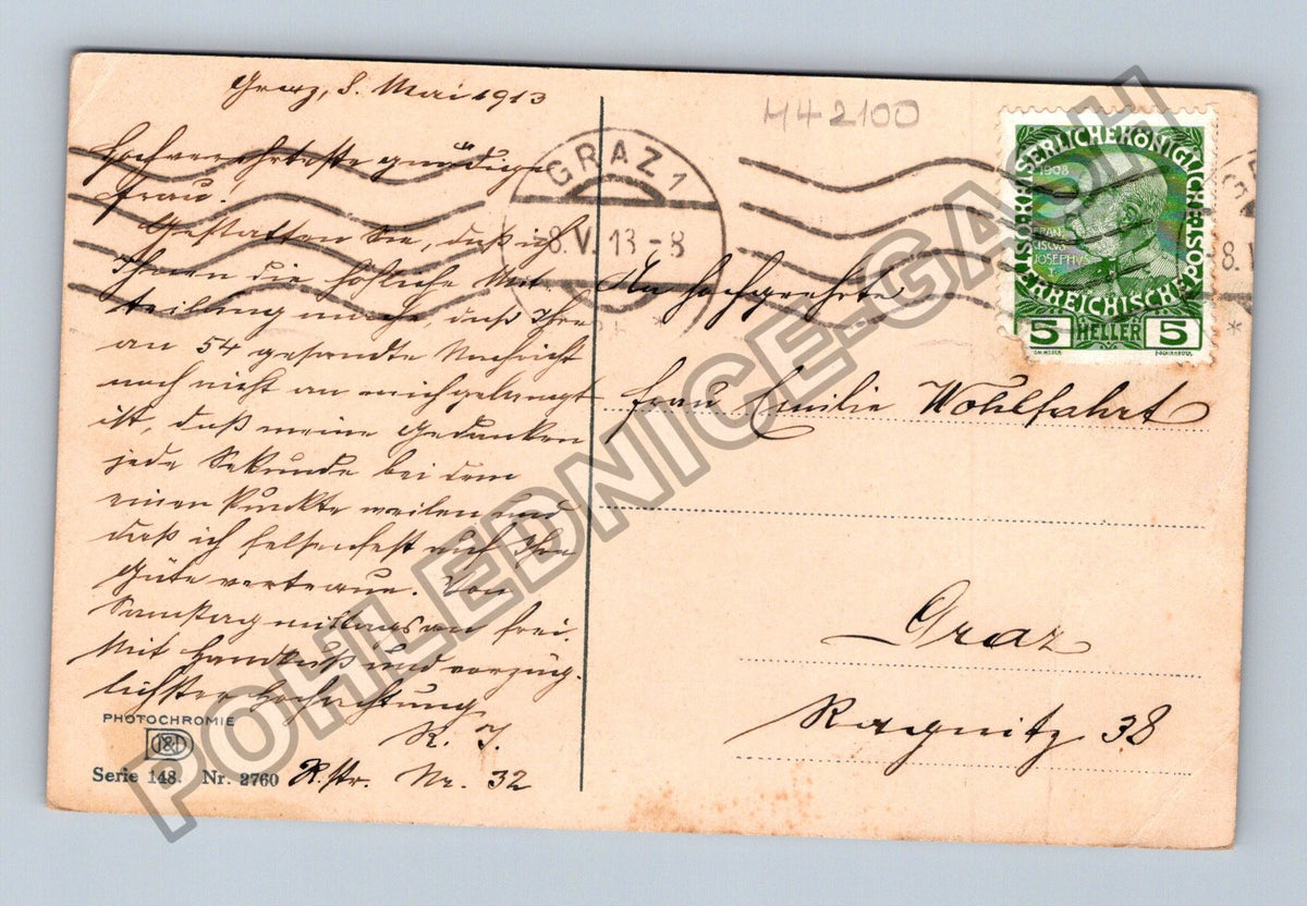 Pohlednice Rakousko Graz kvetoucí šeřík 1913 (M42100)