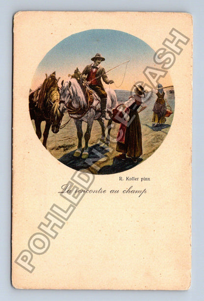 Pohlednice Francie La rencontre au champ Koller (M42112)