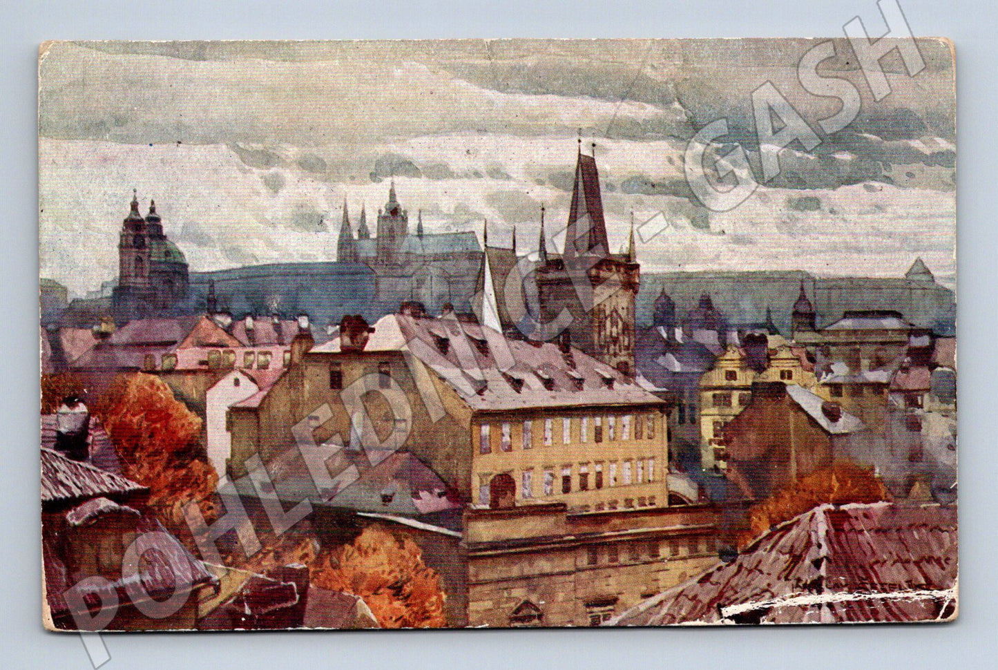 Pohlednice Praha Hradčany a Malá Strana starý motiv (M4212)