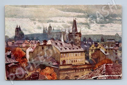 Pohlednice Praha Hradčany a Malá Strana starý motiv (M4212)