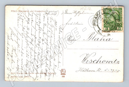 Pohlednice Praha Hradčany a Malá Strana starý motiv (M4212)