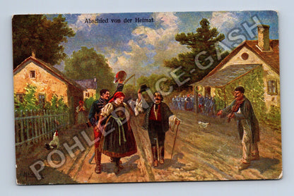 Pohlednice Abschied von der Heimat Rakousko 1908 (M42122)