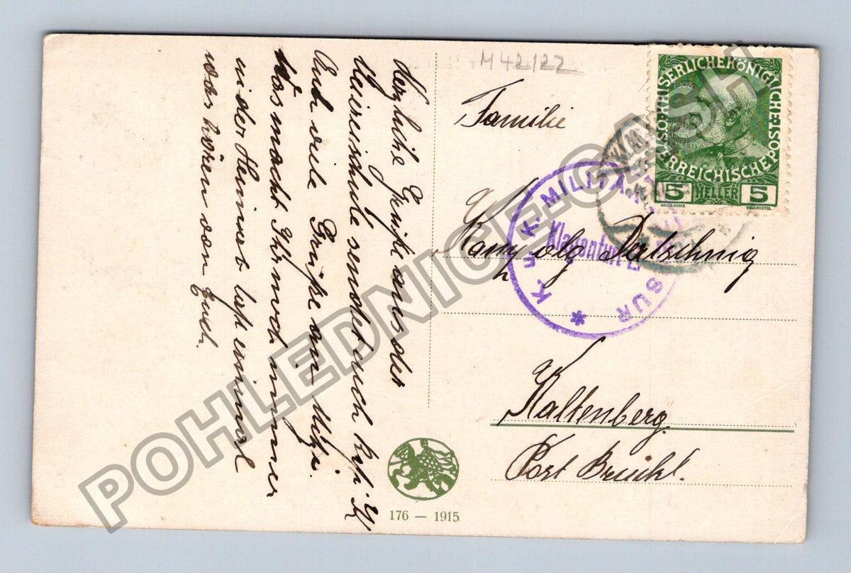 Pohlednice Abschied von der Heimat Rakousko 1908 (M42122)