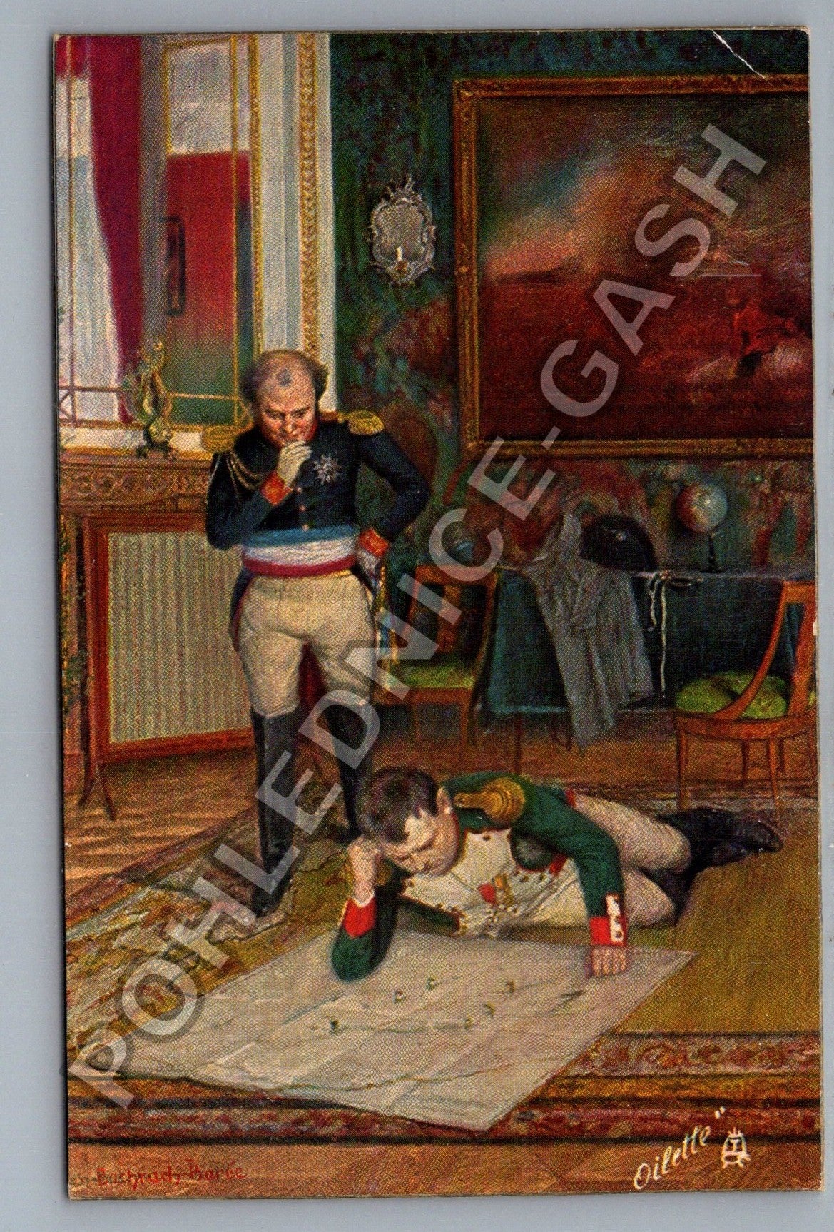 Pohlednice Napoleon Bonaparte a maršál Berthier (M42125)