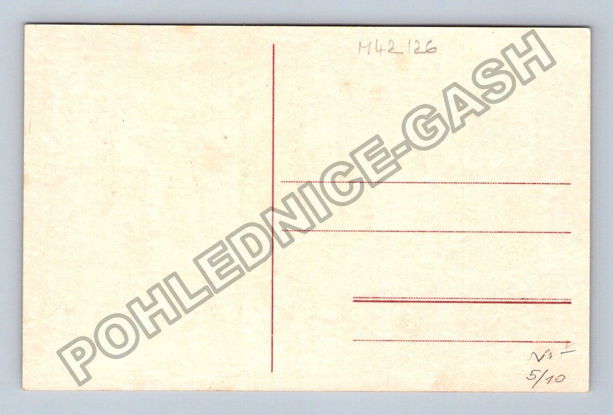 Pohlednice silueta kostela stromy fialové nebe Margie Hopkins (M42126)