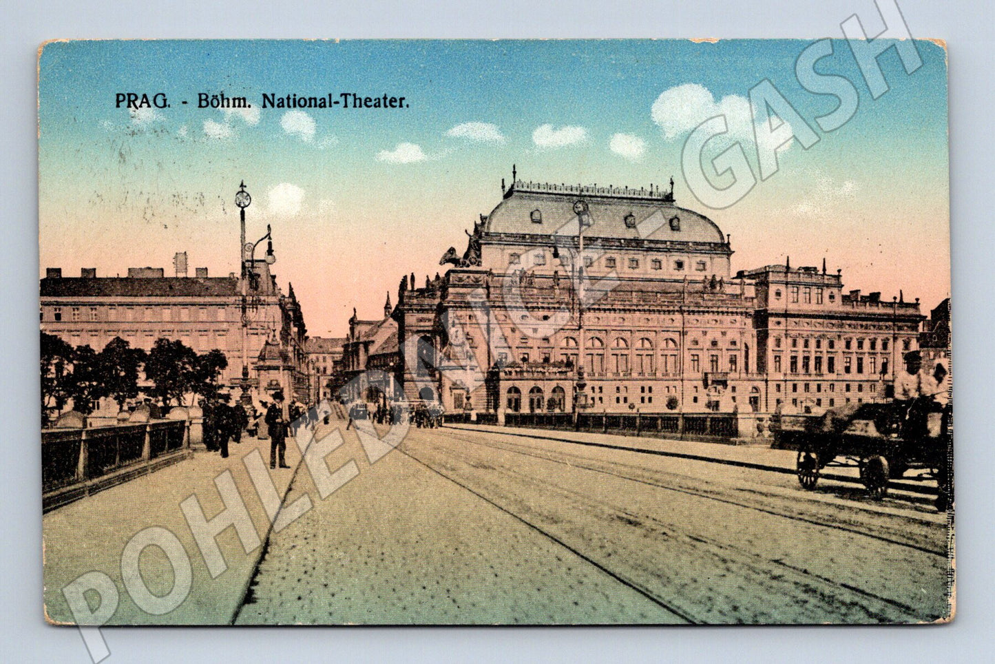 Pohlednice Praha Národní divadlo kolorovaná historická (M4213)