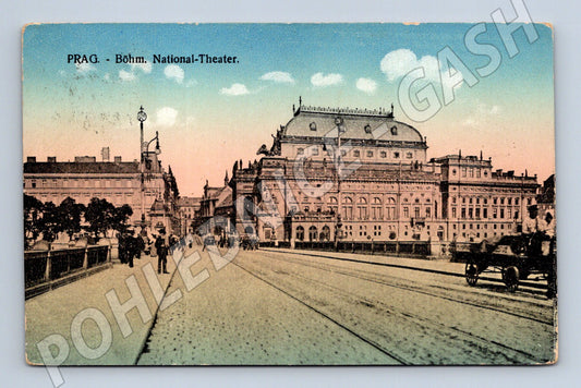 Pohlednice Praha Národní divadlo kolorovaná historická (M4213)