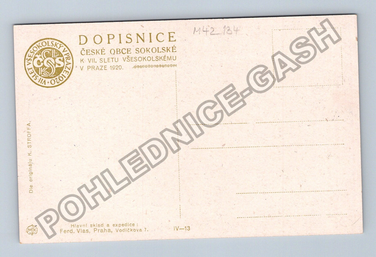 Pohlednice VII. Slet Všesokolský v Praze 1920 (M42134)