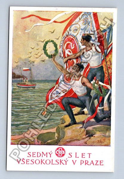 Pohlednice VII Všesokolský slet Praha 1920 (M42135)