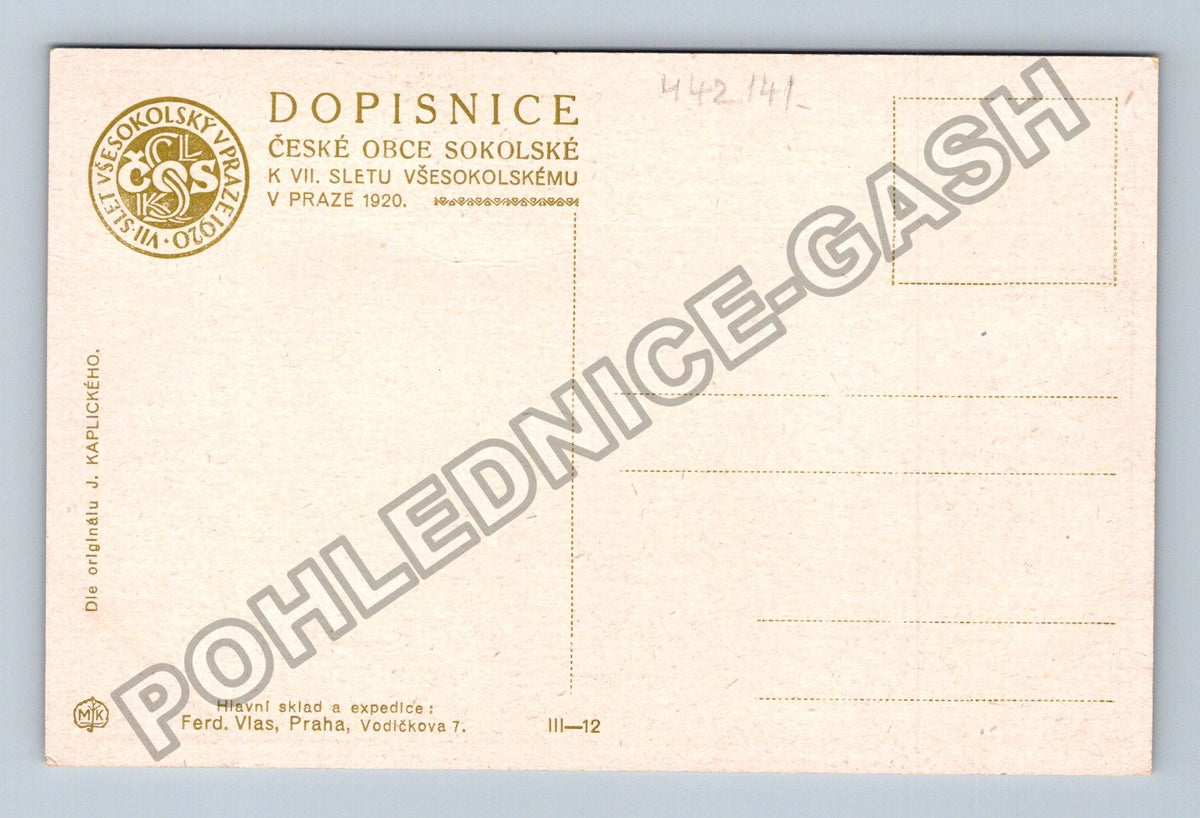 Pohlednice VII. Slet Všesokolský v Praze 1920 (M42141)
