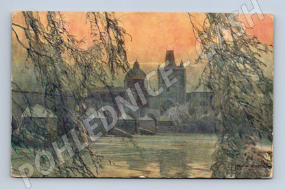 Pohlednice Praha Karlův most starý motiv (M4216)