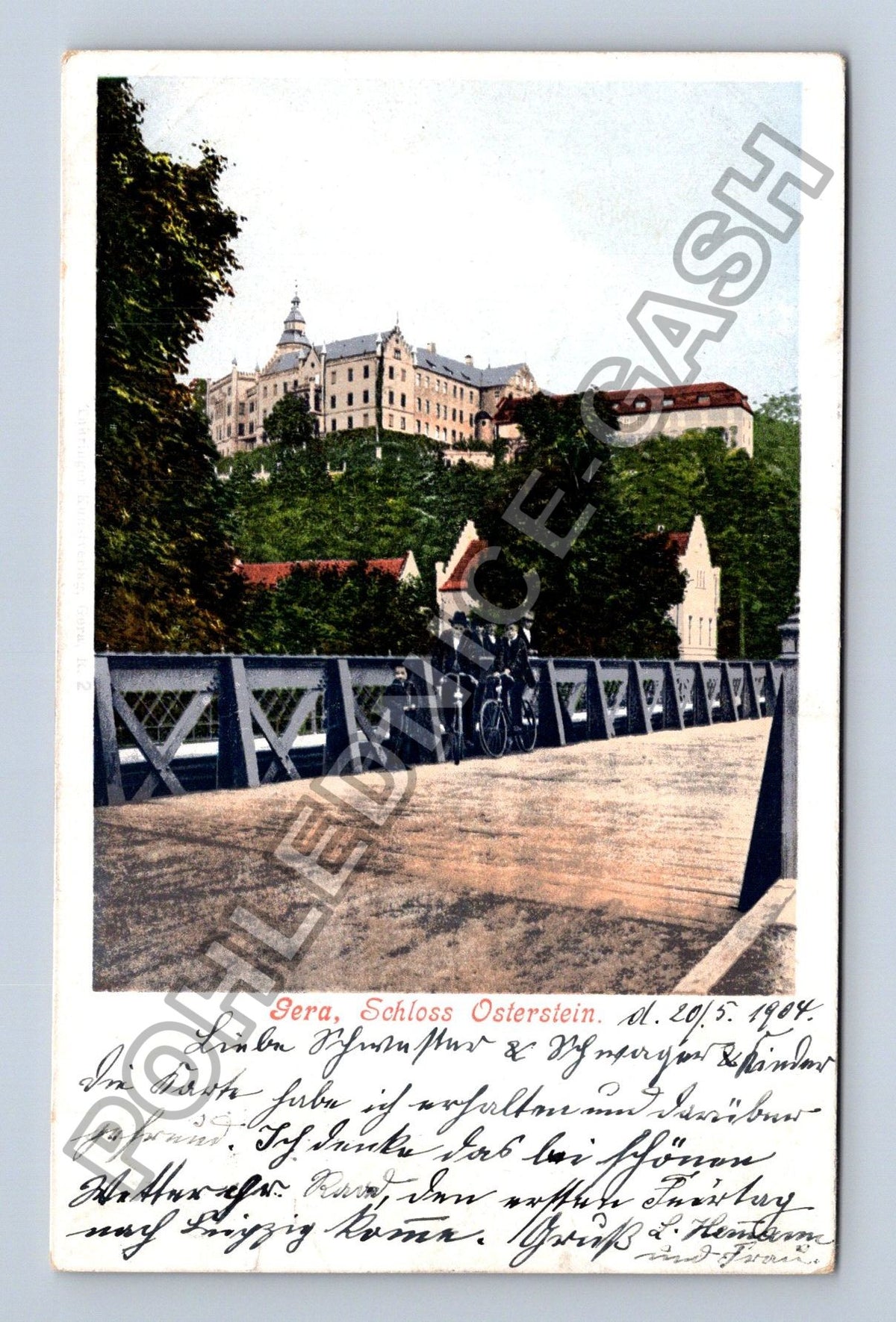 Pohlednice Německo Gera Schloss Osterstein 1904 (M42172)