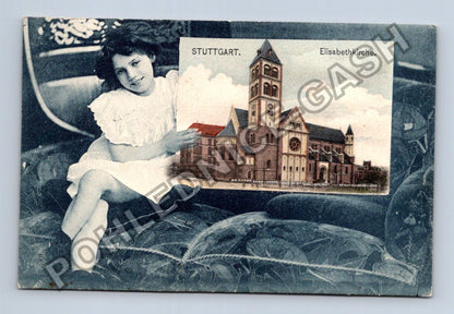 Pohlednice Německo Stuttgart Elisabethkirche 1906 (M42176)