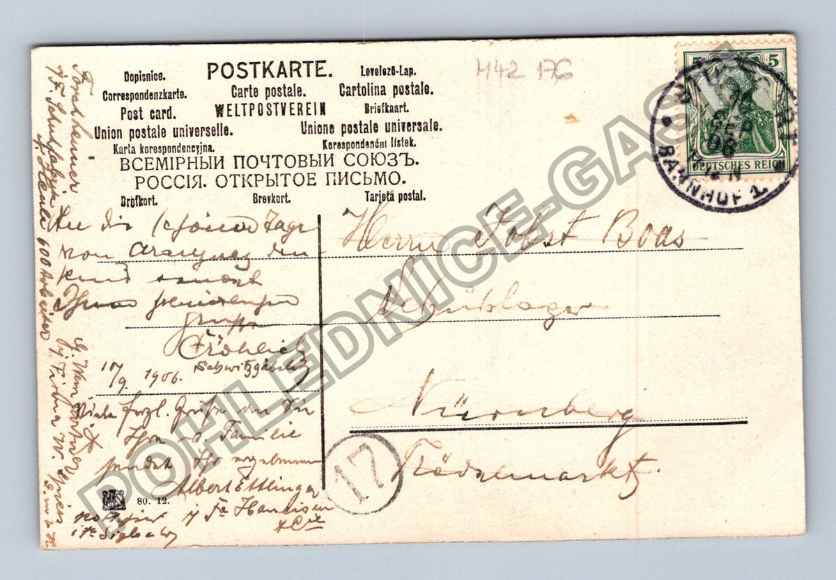 Pohlednice Německo Stuttgart Elisabethkirche 1906 (M42176)