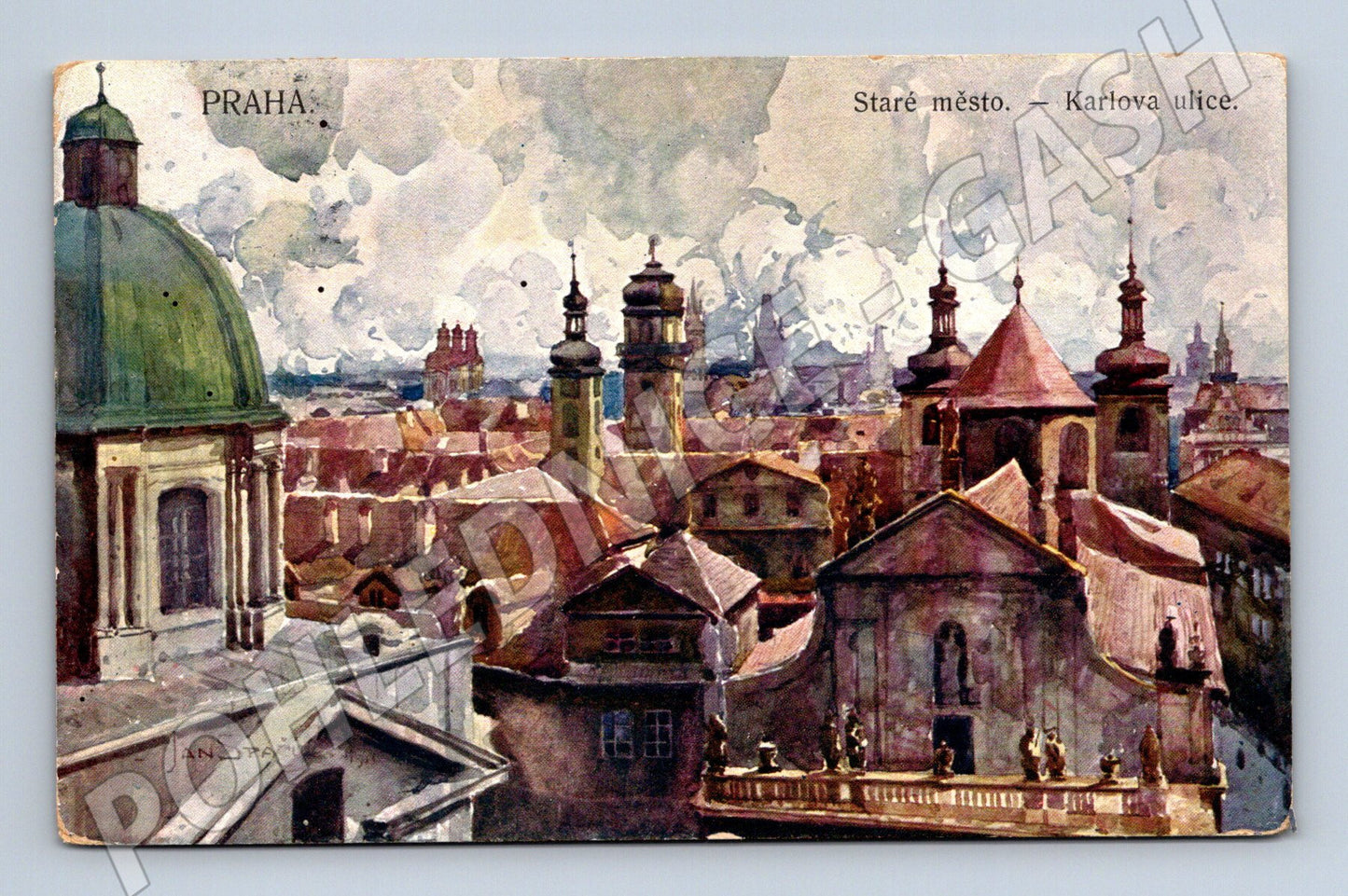 Pohlednice Praha Karlova ulice starý motiv (M4218)