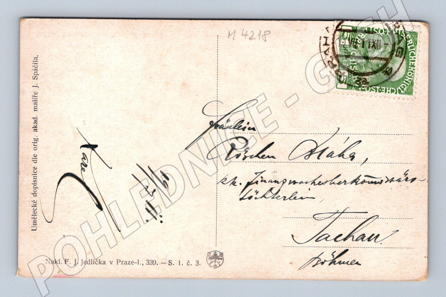 Pohlednice Praha Karlova ulice starý motiv (M4218)