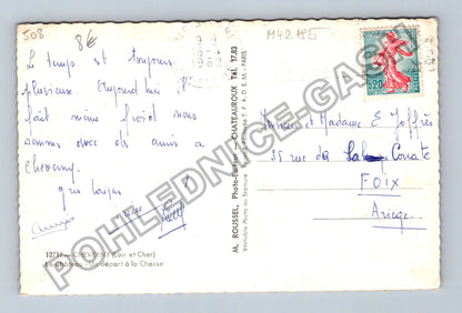 Pohlednice Francie Cheverny zámek lovci psi (M42185)