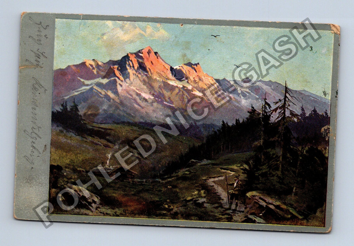 Pohlednice Alpská krajina horská chata (M42189)