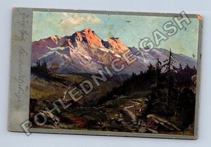 Pohlednice Alpská krajina horská chata (M42189)