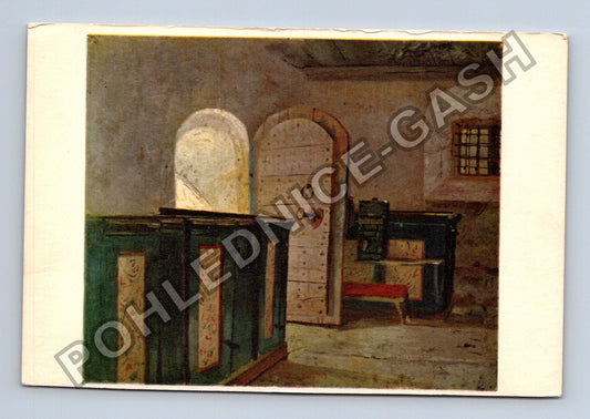 Pohlednice Skandinávie interiér Rörums kyrka Anders Montan (M42201)