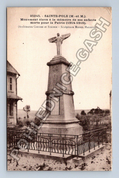 Pohlednice Francie Sainte-Pole památník padlým 1914-1918 (M42202)
