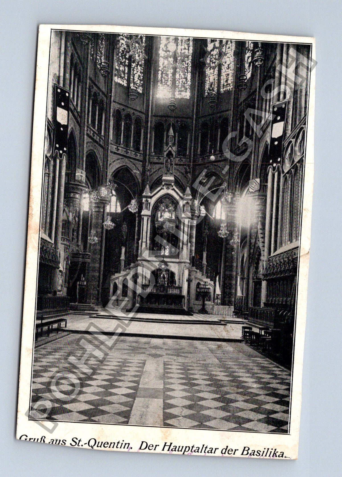 Pohlednice Gruss aus St Quentin Hauptaltar der Basilika (M42210)