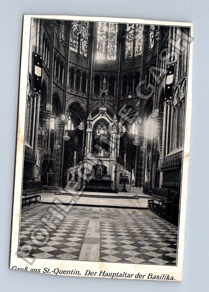 Pohlednice Gruss aus St Quentin Hauptaltar der Basilika (M42210)