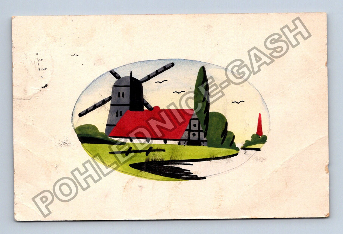 Pohlednice Německo Rendsburg větrný mlýn 1927 (M42216)